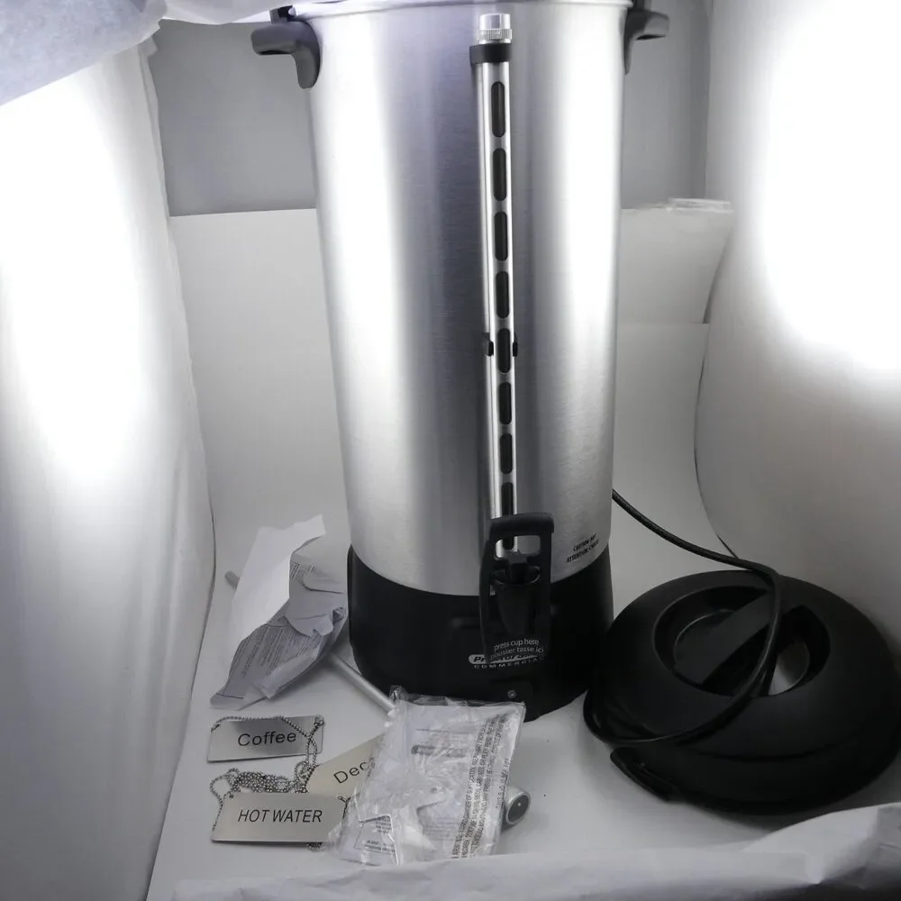 Proctor Silex Commercial 45100R Brushed Aluminum Coffee Urn, 100 Cup Capacity